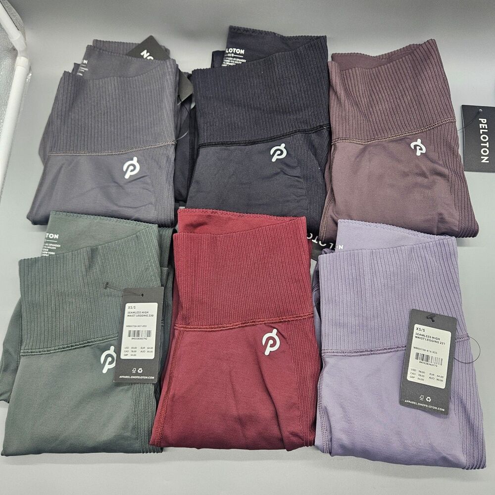 Peloton NWT Seamless High Waist Legging Lot Of 6 Color Womens Size XS/S Small